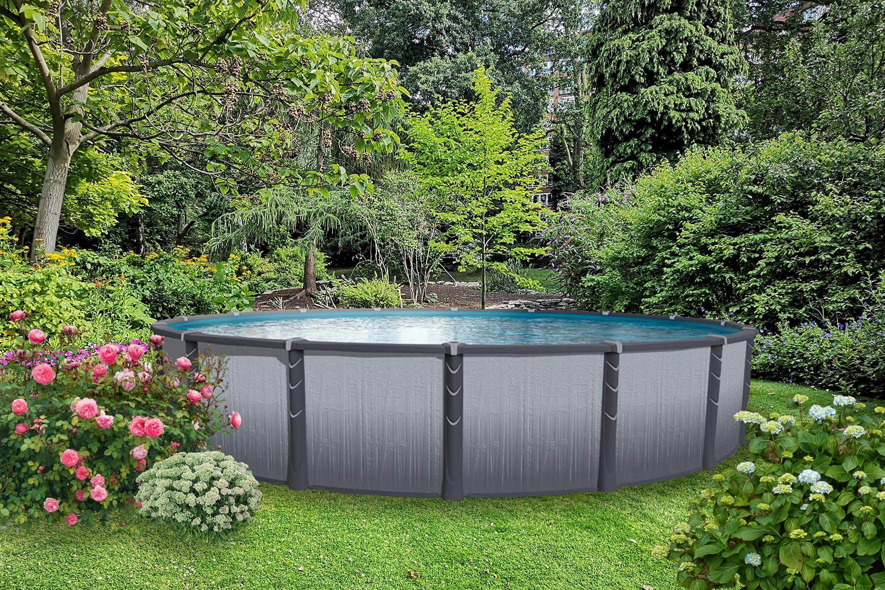 Trendium Tivoli Resin Above ground Pool 30' Round – Pool Busters Fonthill