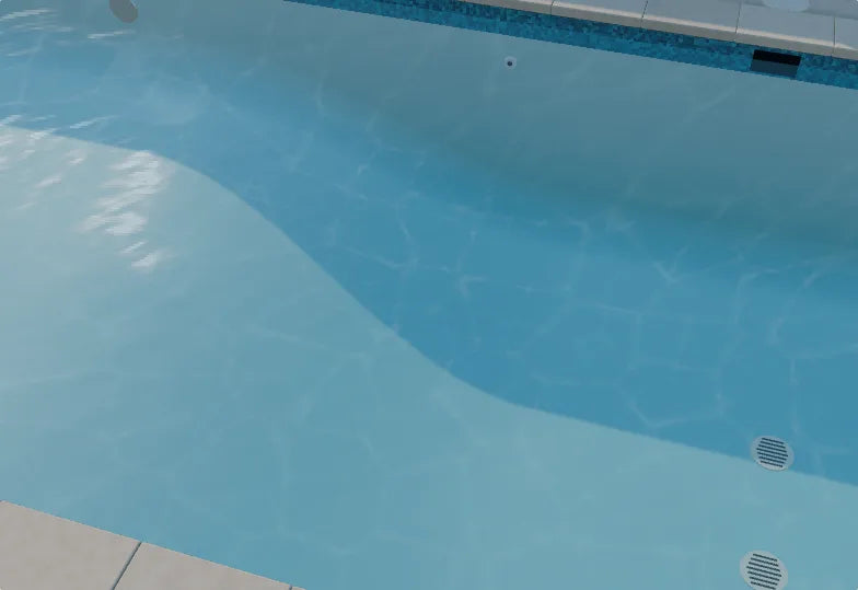 White marcite pool interior finish